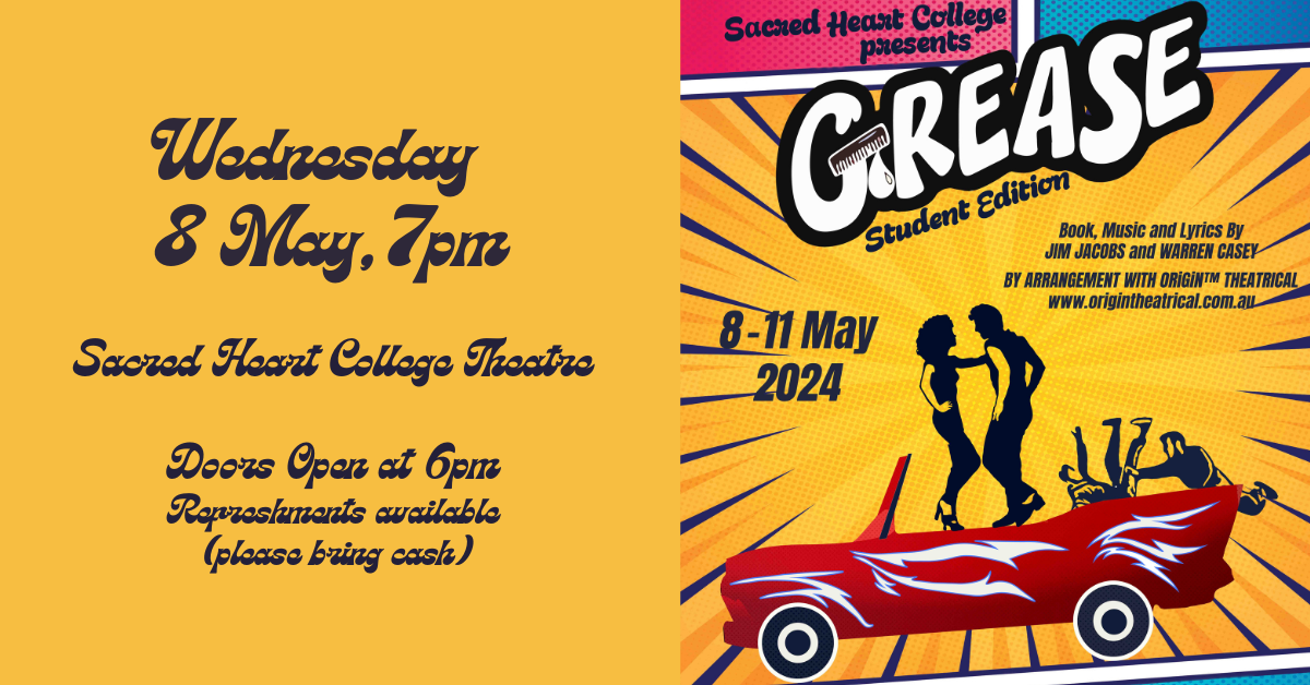 Grease Weds 8 May Opening Night