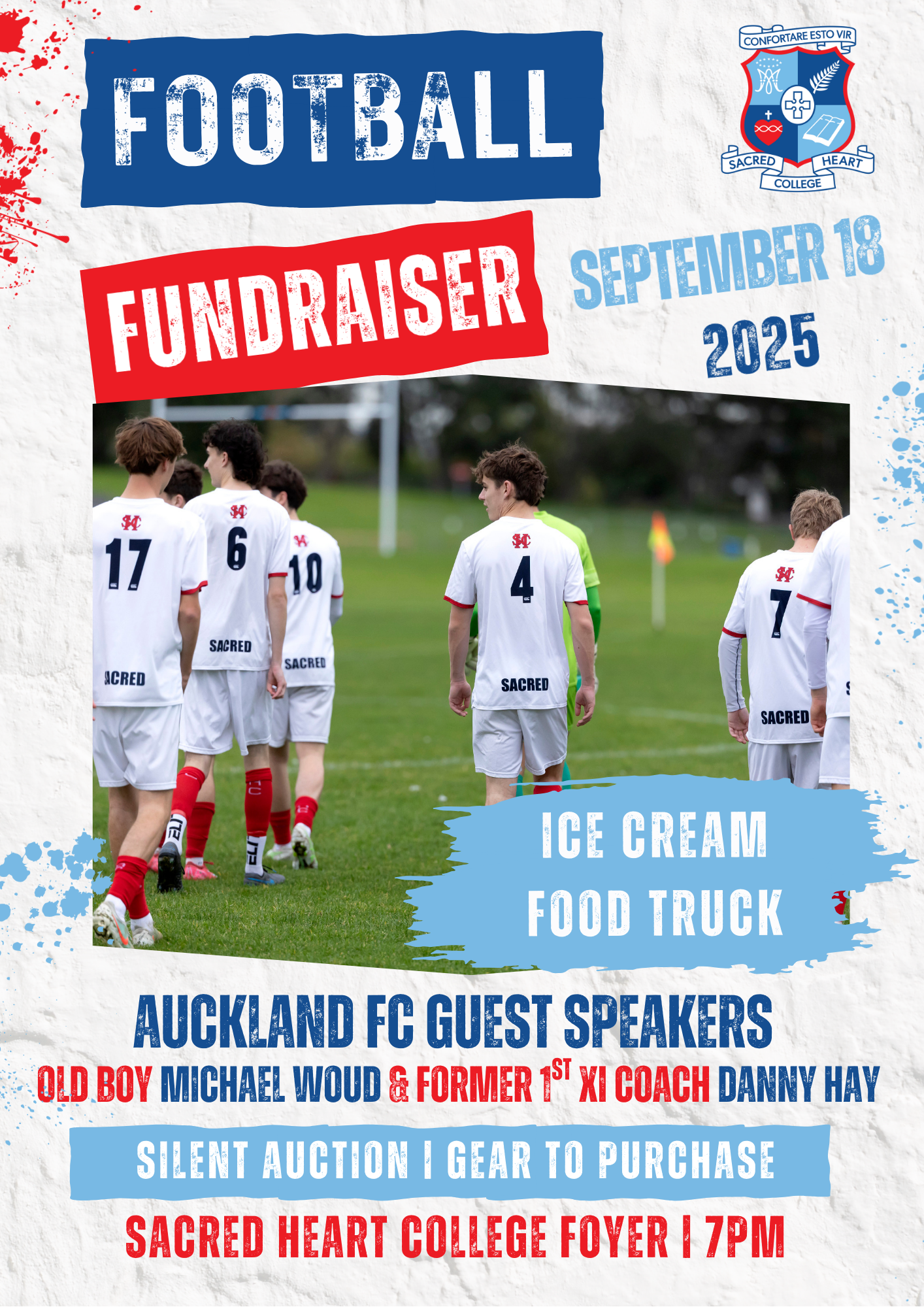 Football Fundraiser Poster Guest Speakers